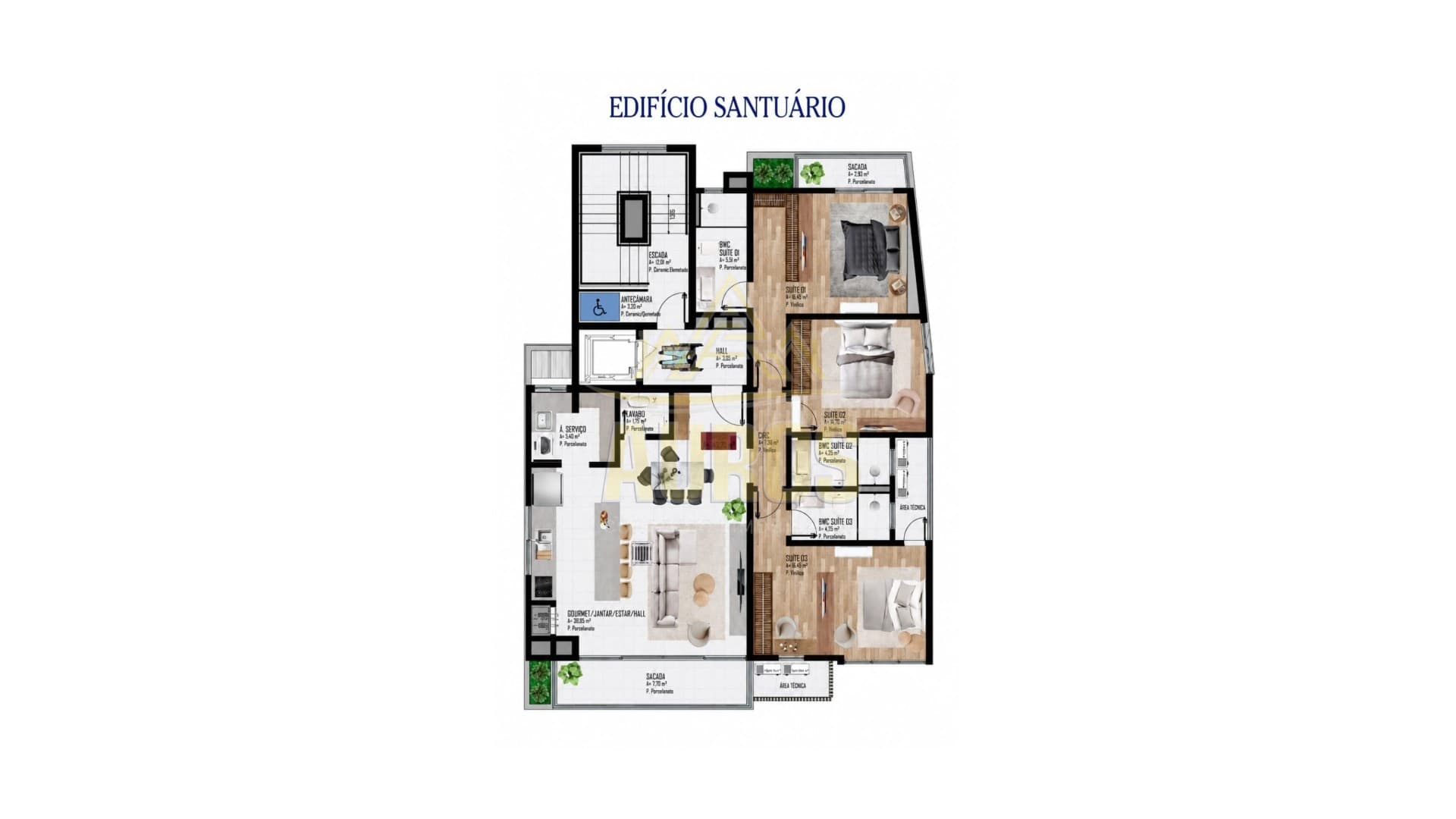 Edifício Santuário – Apartamentos com 3 Suítes e Área Gourmet - Imagem 7