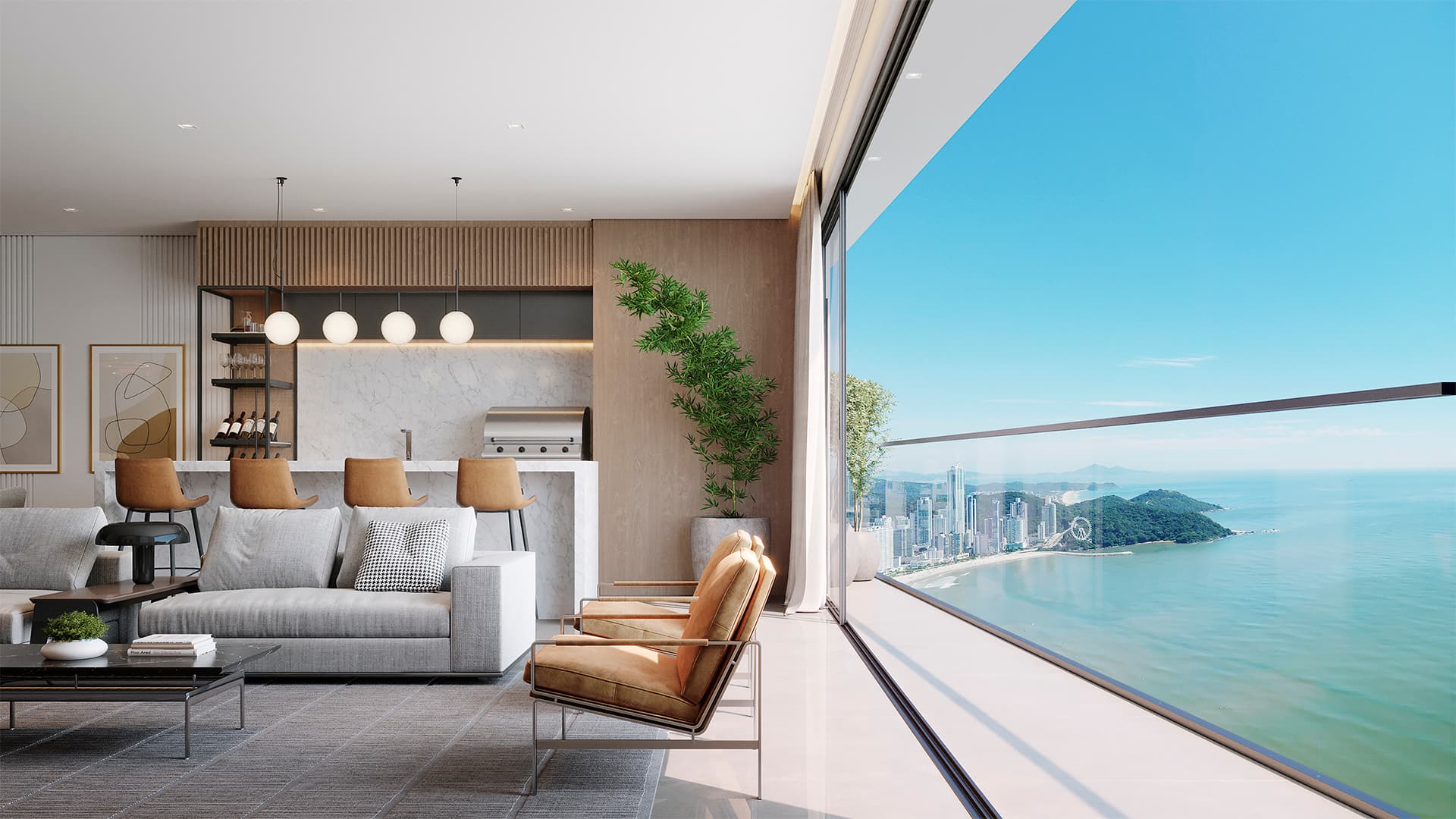Apartamento frente mar no Harmony, com 4 suítes, 200m² e lazer completo - Foto 2